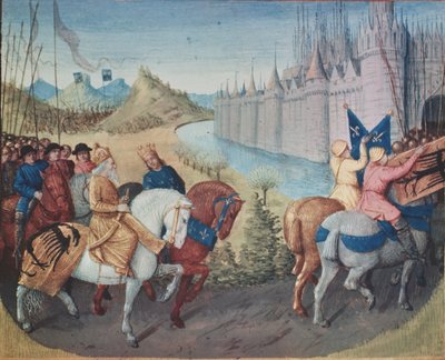 Entry of Louis VII King of France and Conrad III King of Germany into Constantinople during the Crusades, 1147-49 by Jean Fouquet